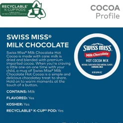 Swiss Miss Milk Chocolate Hot Cocoa, 0.65 oz. Keurig® K-Cup® Pods, 22/Box (1252)