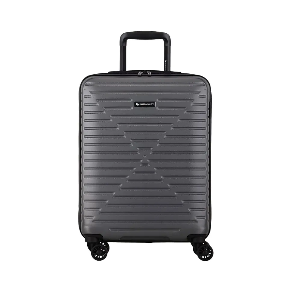 Swiss Mobility DCA 2-Piece Hardside Spinner Luggage Set, Gray Geometric (HLG1002SM-GREY)