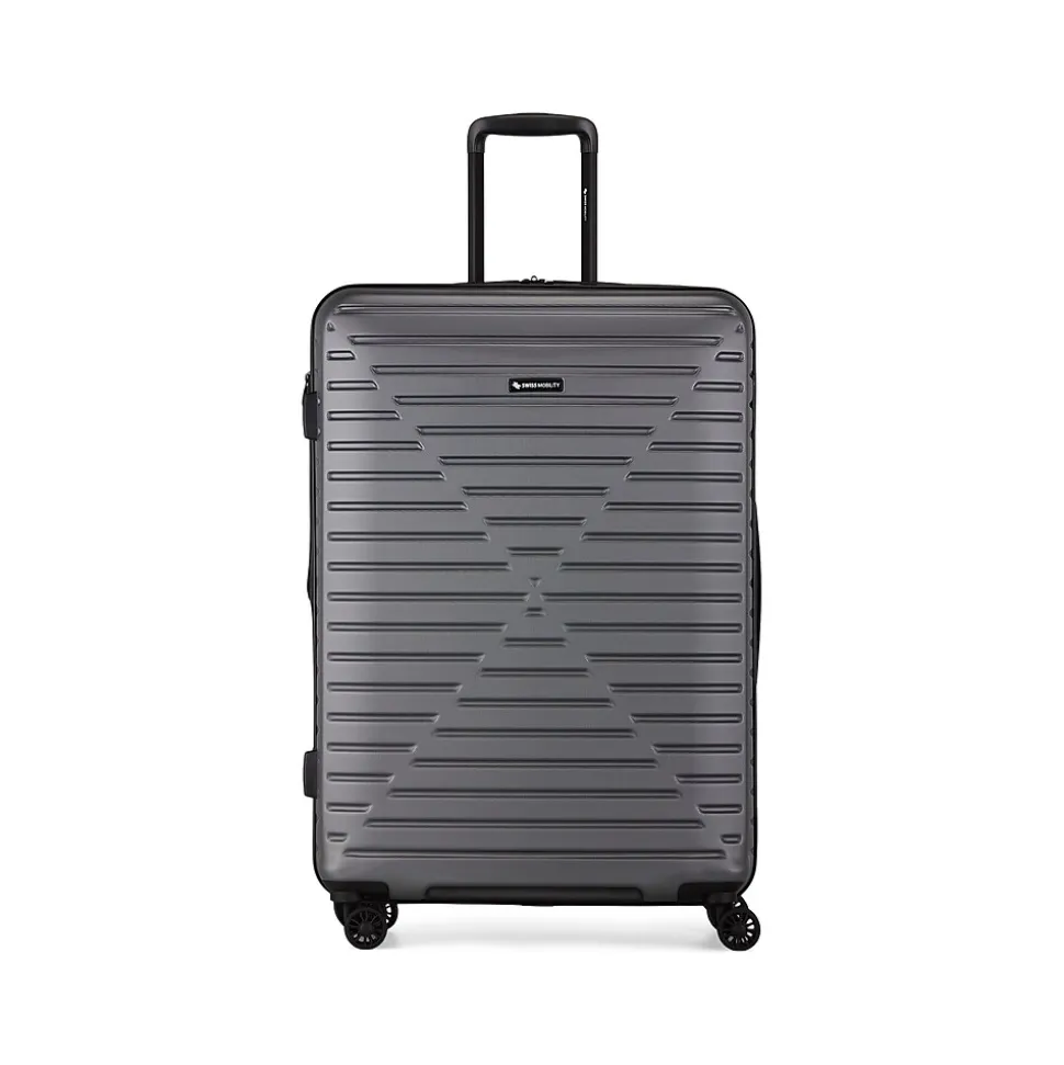 Swiss Mobility DCA 2-Piece Hardside Spinner Luggage Set, Gray Geometric (HLG1002SM-GREY)