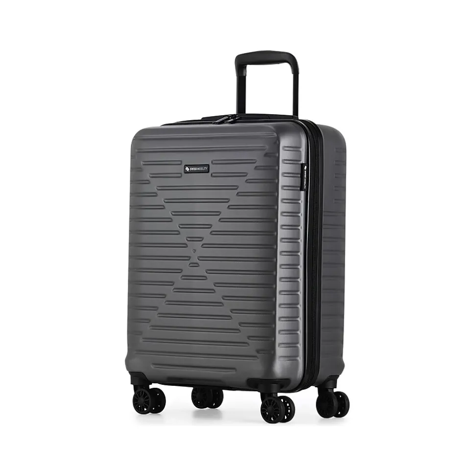 Swiss Mobility DCA 2-Piece Hardside Spinner Luggage Set, Gray Geometric (HLG1002SM-GREY)