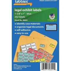 Tabbies Pre-Printed Labels - Defendant's Exhibit, Self-Adhesive, 1x1-5/8