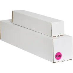 Tape Logic 1" Circle "AUG" Month of the Year Labels, Fluorescent Pink, 500/Roll