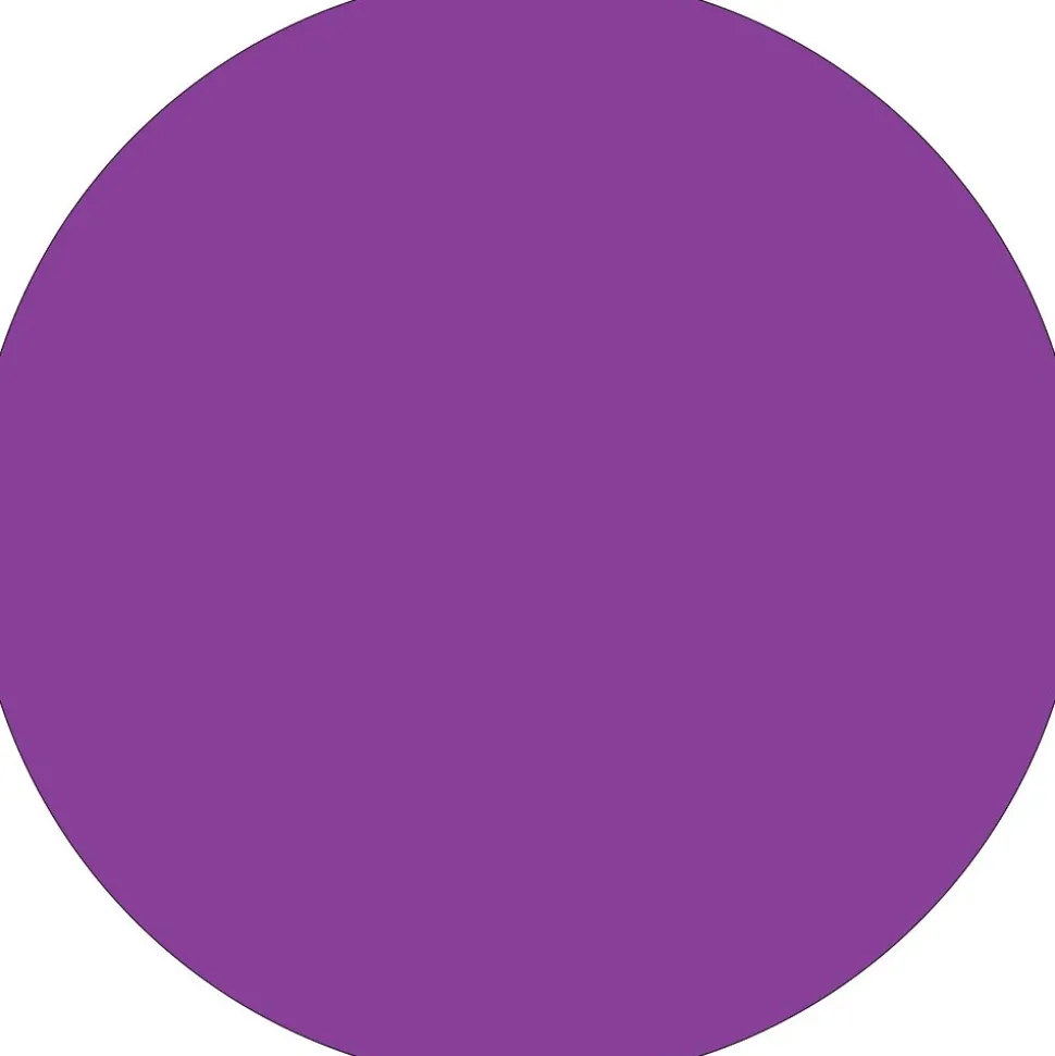 Tape Logic 4" Circle Inventory Circle Label, Purple, 500/Roll