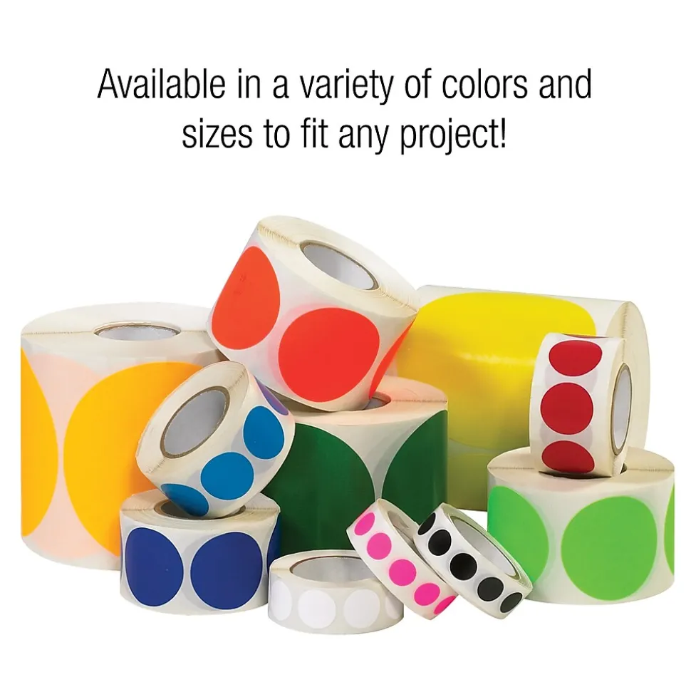 Tape Logic 4" Circle Inventory Circle Label, Purple, 500/Roll