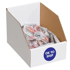 Tape Logic 2" Circle "OK To Ship" Pre Printed Inventory Label, Blue, 500/Roll