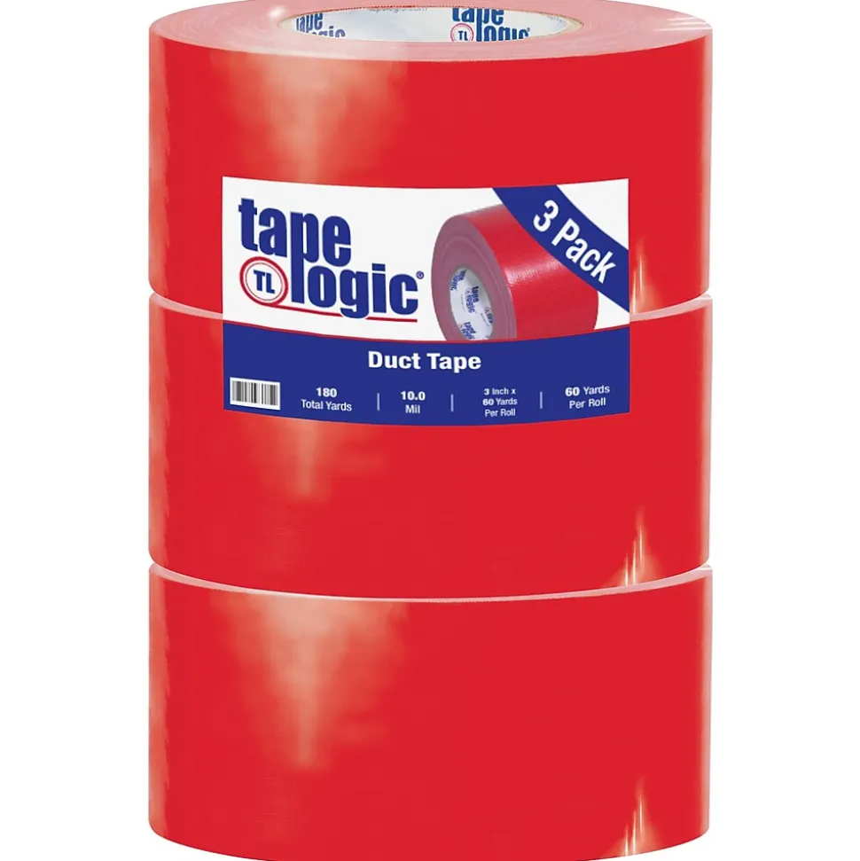 Tape Logic™ 10 mil Duct Tape, 3" x 60 yds, Red, 3/Pack