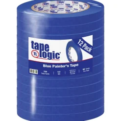 Tape Logic® 3000 Painter's Tape, 5.2 Mil, 1/2" x 60 yds., Blue, 12/Case (T933300012PK)