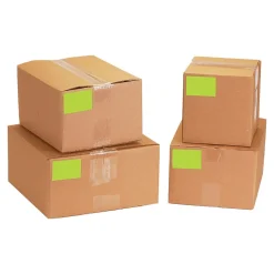 Tape Logic 5" x 3" Rectangle Inventory Label, Fluorescent Green, 500/Roll