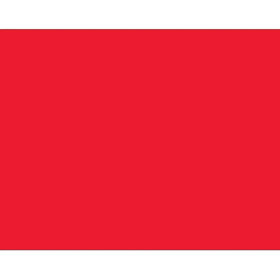 Tape Logic 4" x 3" Rectangle Inventory Label, Fluorescent Red, 500/Roll