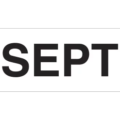 Tape Logic 3" x 2" Rectangle "SEPT" Months of the Year Label, White, 500/Roll