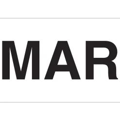 Tape Logic 3" x 2" Rectangle "MAR" Months of the Year Label, White, 500/Roll