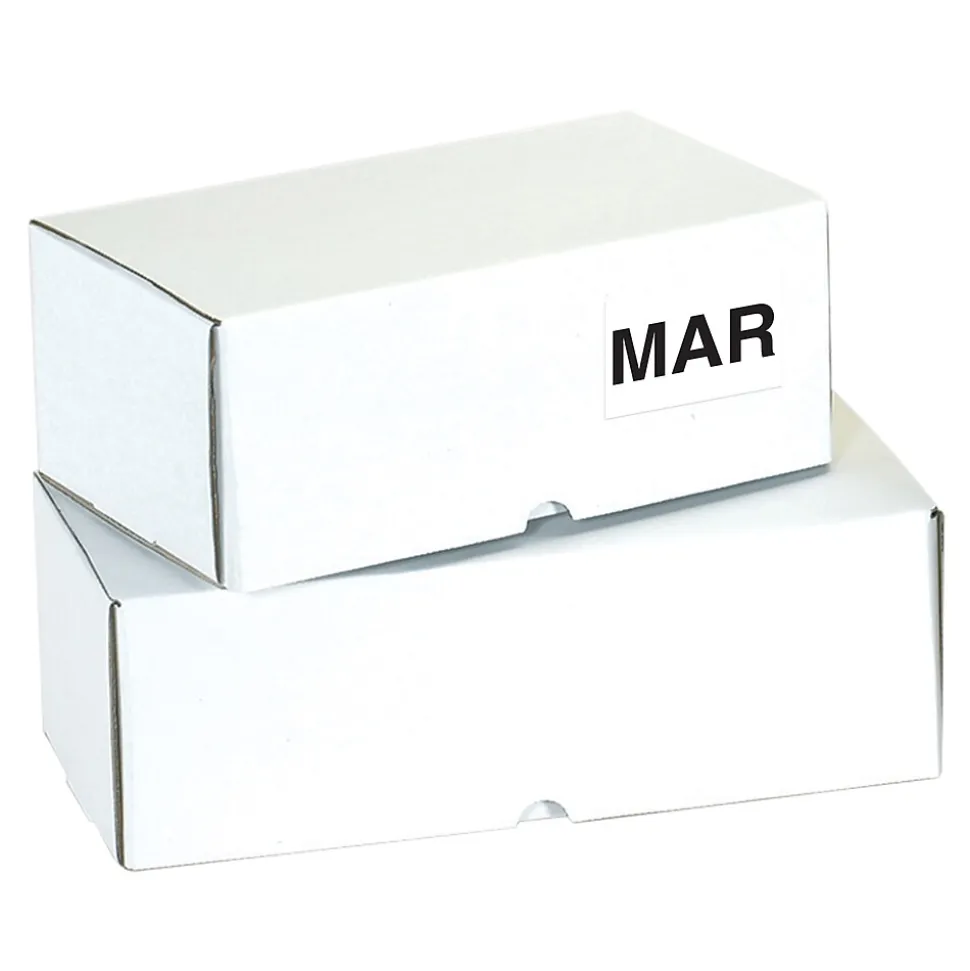 Tape Logic 3" x 2" Rectangle "MAR" Months of the Year Label, White, 500/Roll