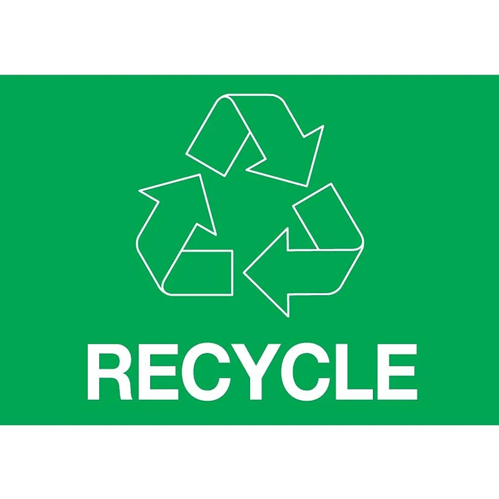 Tape Logic 2" x 3" "RECYCLE" Rectangle Inventory Label, Green, 500/Roll