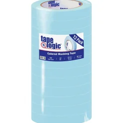 Tape Logicâ„¢ 3/4" x 60 Yards Light Masking Tape, Blue, 12 Rolls (T93400312PKH)