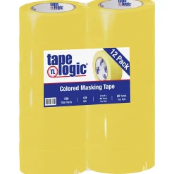 Tape Logicâ„¢ 2" x 60 Yards Masking Tape, Yellow, 12 Rolls (T93700312PKY)