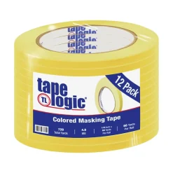 Tape Logicâ„¢ 1/4" x 60 Yards Masking Tape, Yellow, 12 Rolls (T93100312PKY)