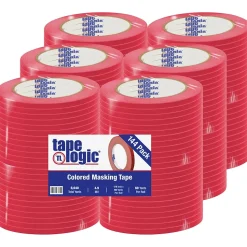 Tape Logicâ„¢ 1/4" x 60 Yards Masking Tape, Red, 144/Case (T931003R)