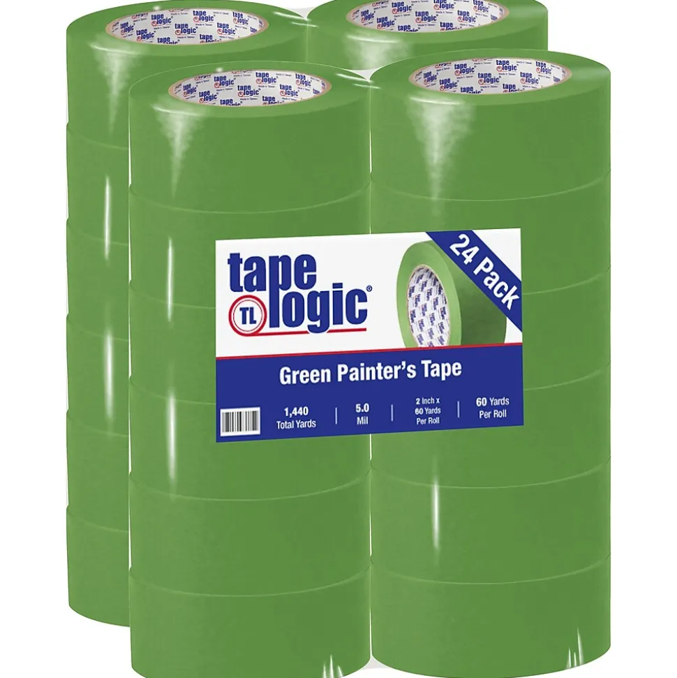 Tape Logic™ 2" x 60 Yards Painters Tape, Green, 24/Case (T9373200)