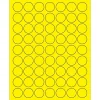Tape Logic Circle Laser Labels, 1", Fluorescent Yellow, 6300/Case (LL191YE)