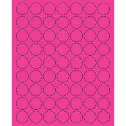 Tape Logic® Circle Laser Labels, 1", Fluorescent Pink, 6300/Case (LL191PK)