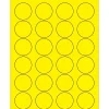 Tape Logic® Circle Laser Labels, 1 5/8", Fluorescent Yellow, 2400/Case (LL193YE)
