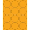 Tape Logic® Circle Laser Labels, 2 1/2", Fluorescent Orange, 1200/Case (LL194OR)