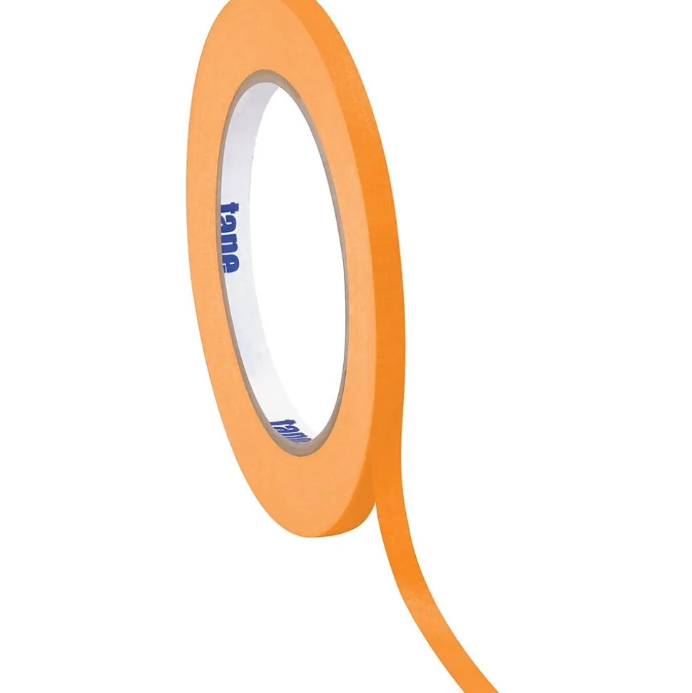 Tape Logic® Colored Masking Tape, 4.9 Mil, 1/2" x 60 yds., Orange, 12/Case (T93300312PKD)