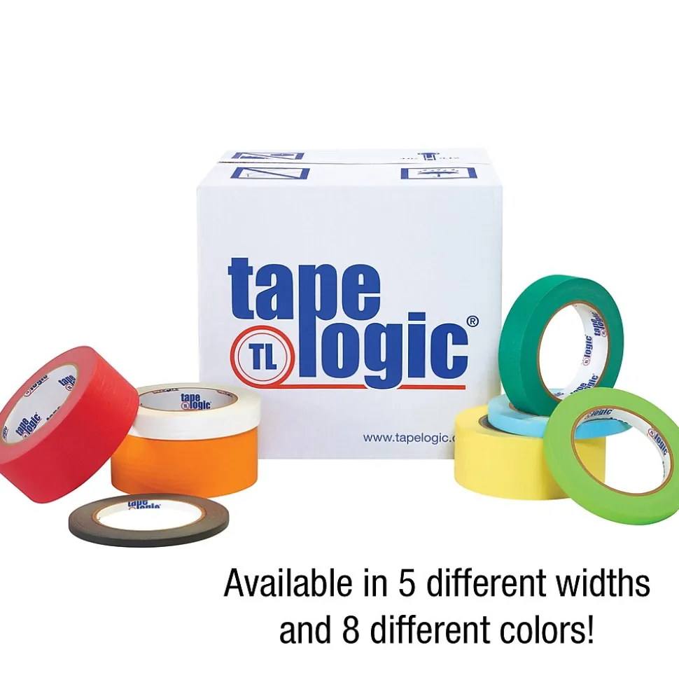 Tape Logic® Colored Masking Tape, 4.9 Mil, 1/2" x 60 yds., Orange, 12/Case (T93300312PKD)
