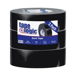 Tape Logic® Duct Tape, 10 Mil, 2" x 60 yds., Black, 3/Case (T987100B3PK)