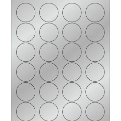 Tape Logic® Foil Circle Laser Labels, 1 5/8", Silver, 2400/Case (LL216SR)