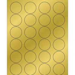 Tape Logic® Foil Circle Laser Labels, 1 5/8", Gold, 2400/Case (LL216GD)