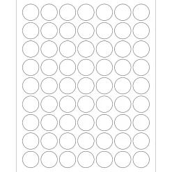 Tape Logic® Laser Labels, 1" Circle, White, 6300/Case (LL142)