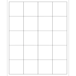 Tape Logic® Laser Labels, Rectangle, 2" x 2", White, 2000/Case (LL111)