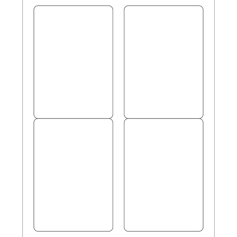 Tape Logic® Laser Labels, Rectangle, 3 1/2" x 5", White, 400/Case (LL119)