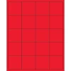 Tape Logic® Rectangle Laser Labels, 2" x 2", Fluorescent Red, 2000/Case (LL172RD)