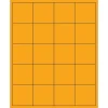 Tape Logic® Rectangle Laser Labels, 2" x 2", Fluorescent Orange, 2000/Case (LL172OR)