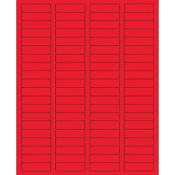 Tape Logic® Rectangle Laser Labels, 1 3/4" x 1/2", Fluorescent Red, 8000/Case (LL170RD)