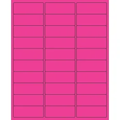 Tape Logic® Rectangle Laser Labels, 2 5/8" x 1", Fluorescent Pink, 3000/Case (LL173PK)