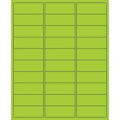 Tape Logic® Rectangle Laser Labels, 2 5/8" x 1", Fluorescent Green, 3000/Case (LL173GN)
