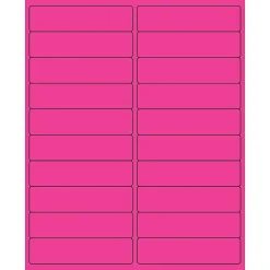Tape Logic® Rectangle Laser Labels, 4" x 1", Fluorescent Pink, 2000/Case (LL177PK)