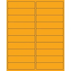 Tape Logic® Rectangle Laser Labels, 4" x 1", Fluorescent Orange, 2000/Case (LL177OR)