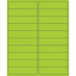 Tape Logic® Rectangle Laser Labels, 4" x 1", Fluorescent Green, 2000/Case (LL177GN)