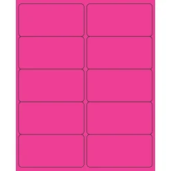 Tape Logic® Rectangle Laser Labels, 4" x 2", Fluorescent Pink, 1000/Case (LL178PK)