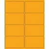 Tape Logic® Rectangle Laser Labels, 4" x 2 1/2", Fluorescent Orange, 800/Case (LL179OR)