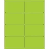 Tape Logic® Rectangle Laser Labels, 4" x 2 1/2", Fluorescent Green, 800/Case (LL179GN)