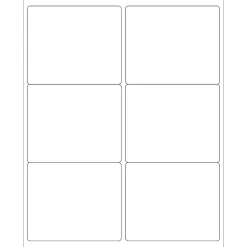 Tape Logic® Rectangle Laser Labels, 4" x 3 1/3", Glossy White, 600/Case (LL203)