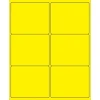 Tape Logic® Rectangle Laser Labels, 4" x 3 1/3", Fluorescent Yellow, 600/Case (LL180YE)