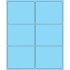Tape Logic® Rectangle Laser Labels, 4" x 3 1/3", Pastel Blue, 600/Case (LL180BE)