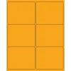 Tape Logic® Rectangle Laser Labels, 4" x 3 1/3", Fluorescent Orange, 600/Case (LL180OR)