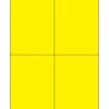 Tape Logic® Rectangle Laser Labels, 4 1/4" x 5 1/2", Fluorescent Yellow, 400/Case (LL183YE)